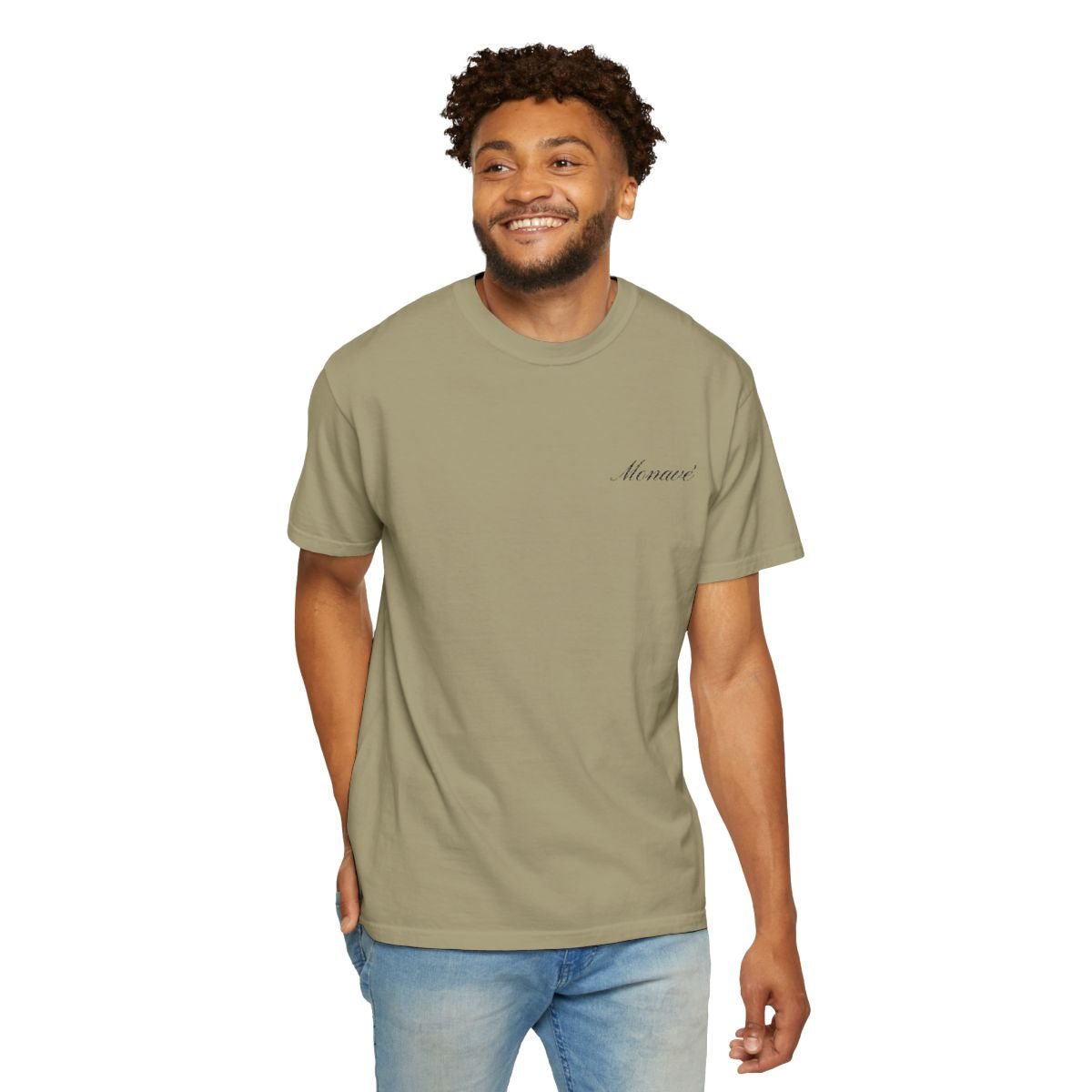 Monavé Script Tee – Khaki