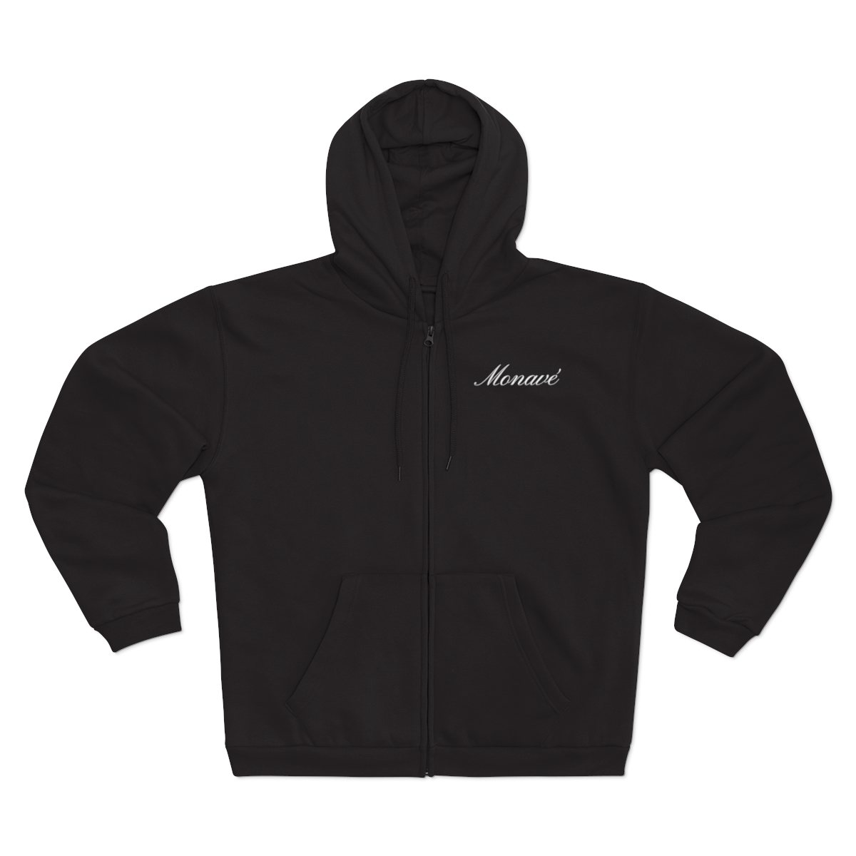 Monavé Zip Hoodie – Black