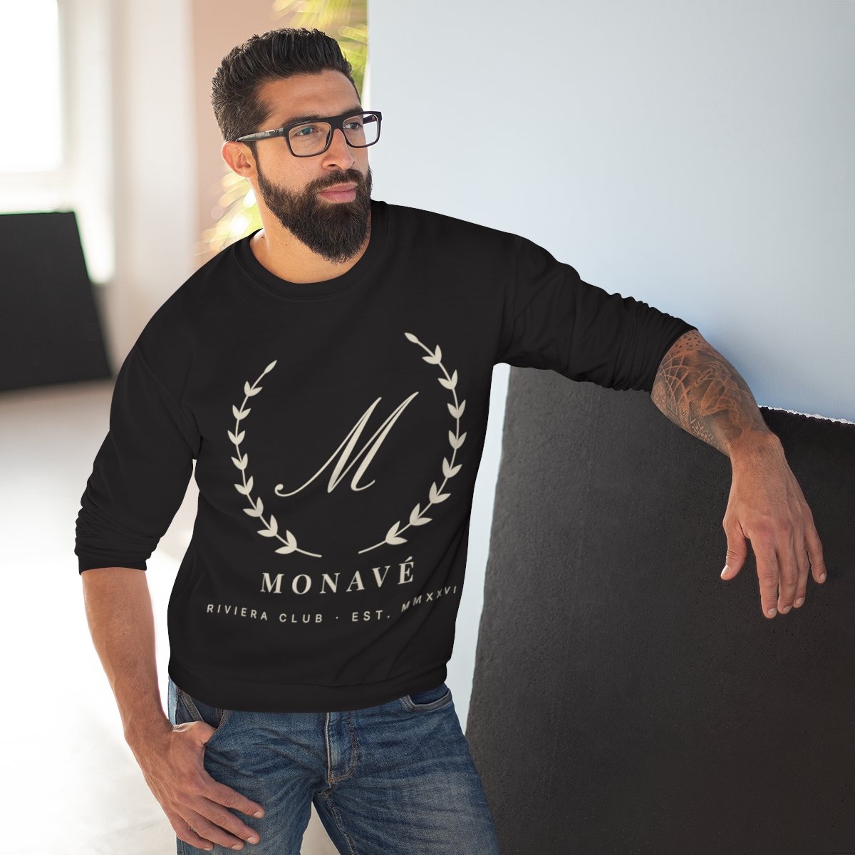 Monavé Riviera Club Sweatshirt – Black