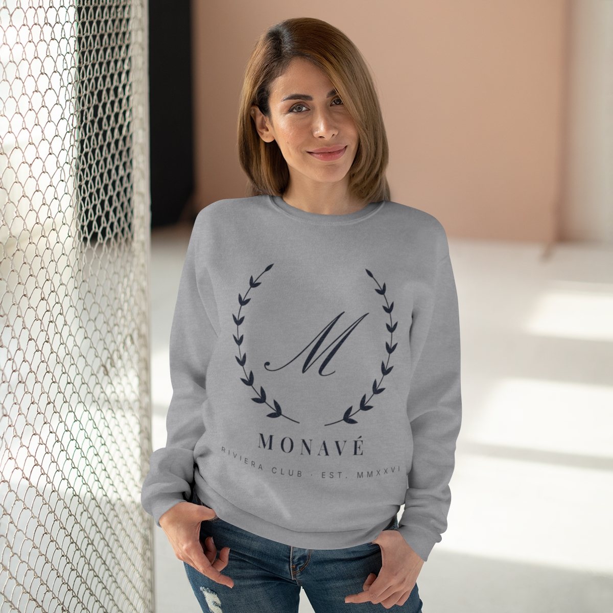 Monavé Riviera Club Sweatshirt – Heather Grey