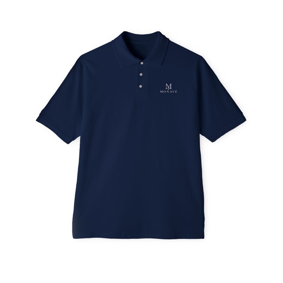 Minimal Embroidered Initial Polo Shirt – J. Navy