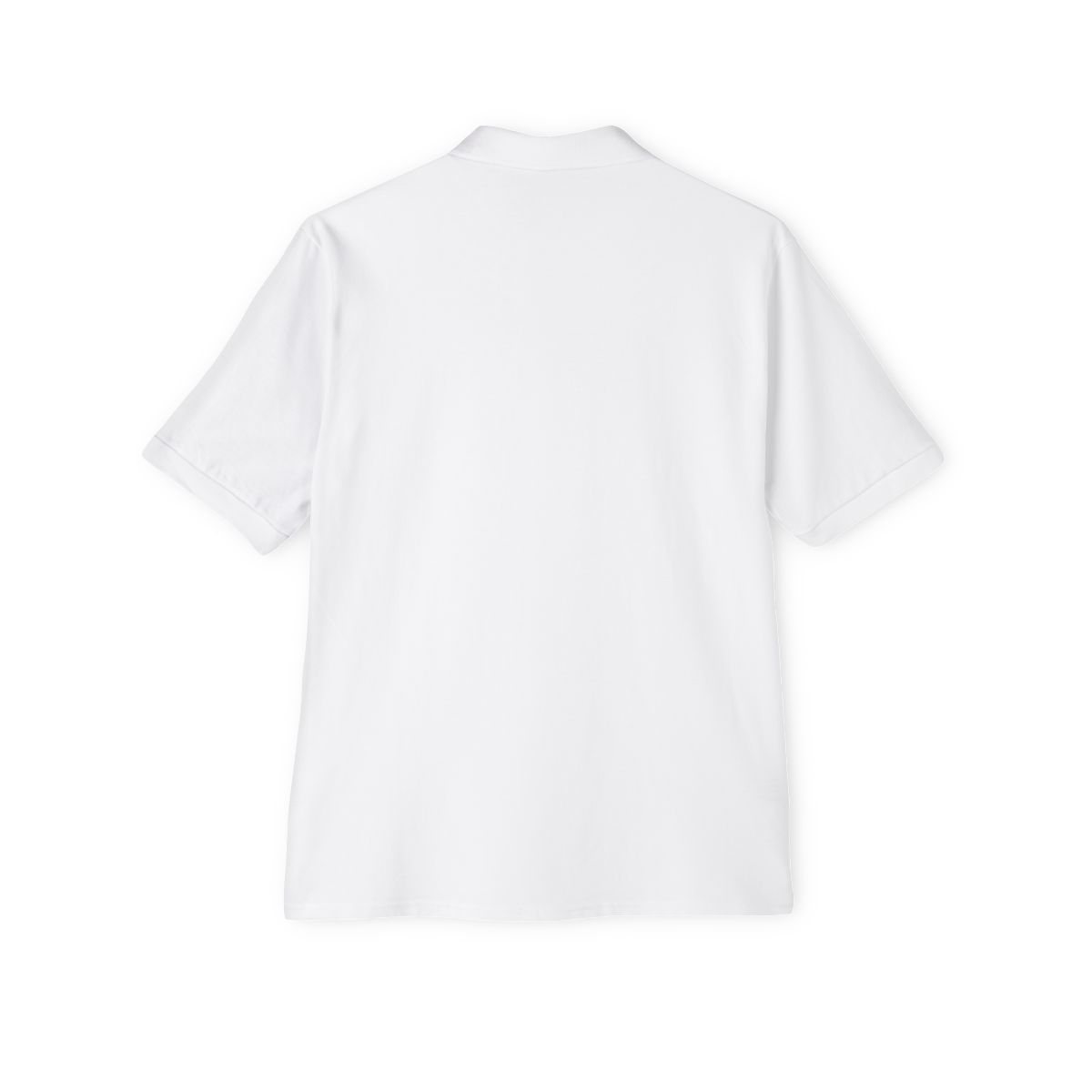 Minimal Embroidered Initial Polo Shirt – White