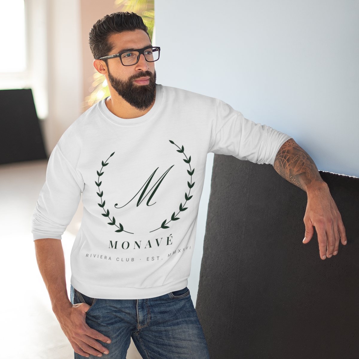Monavé Riviera Club Sweatshirt – White